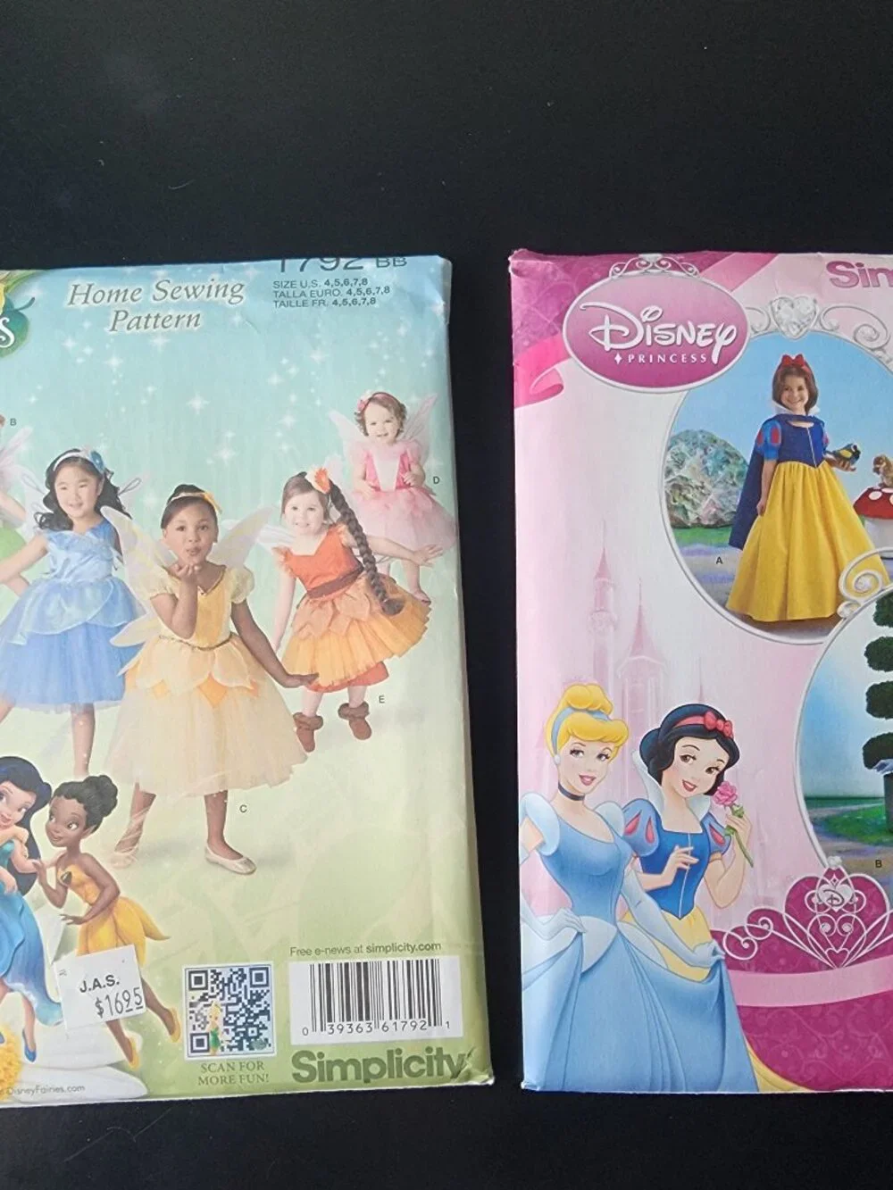 Lot 6 Uncut Disney Oz Simplicity Kid's Sewing Patterns Cinderella Fairies Merida